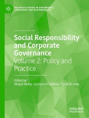 cover image of Social Responsibility and Corporate Governance